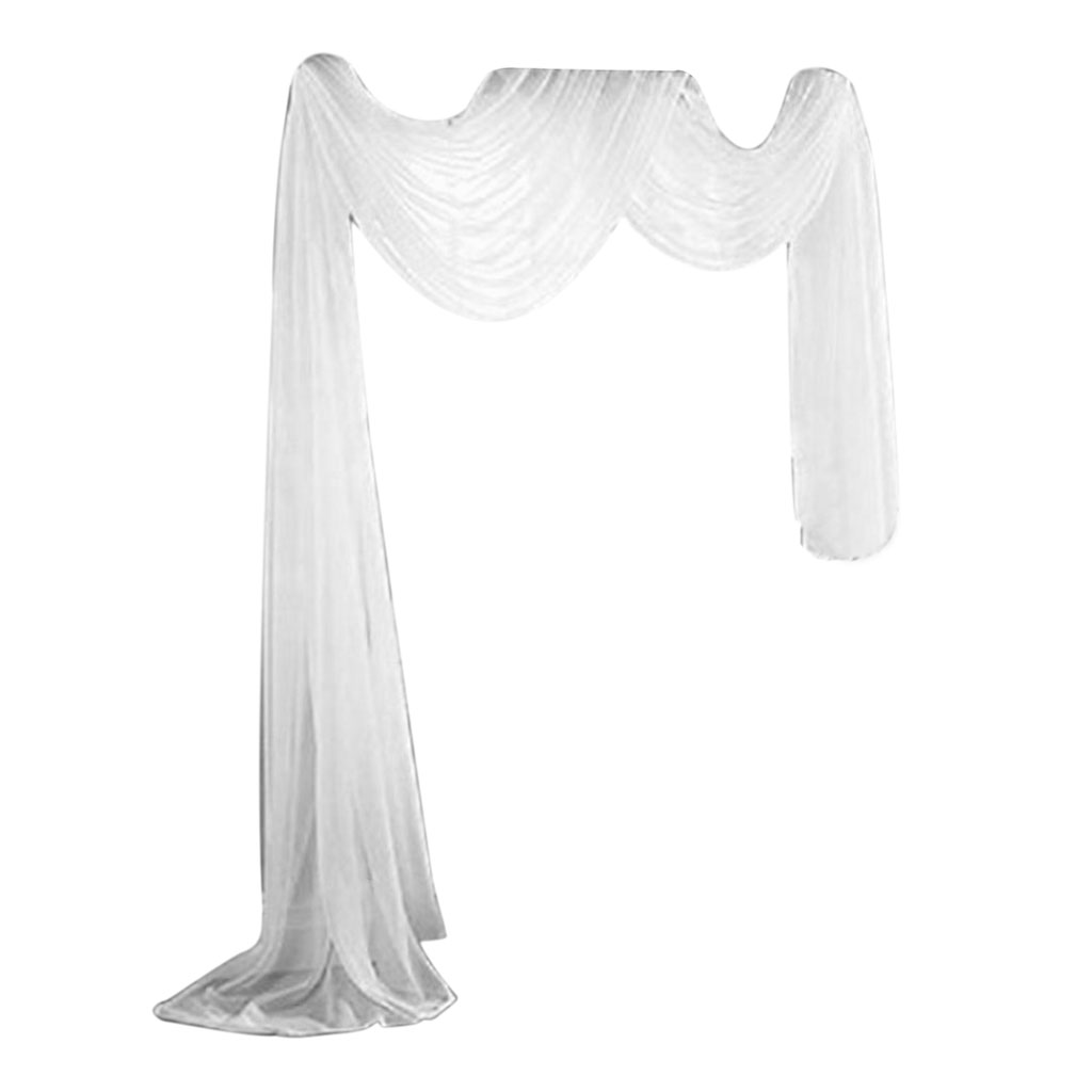 Sheer Window Scarf Valance Wedding Arch Draping Fabric For Party