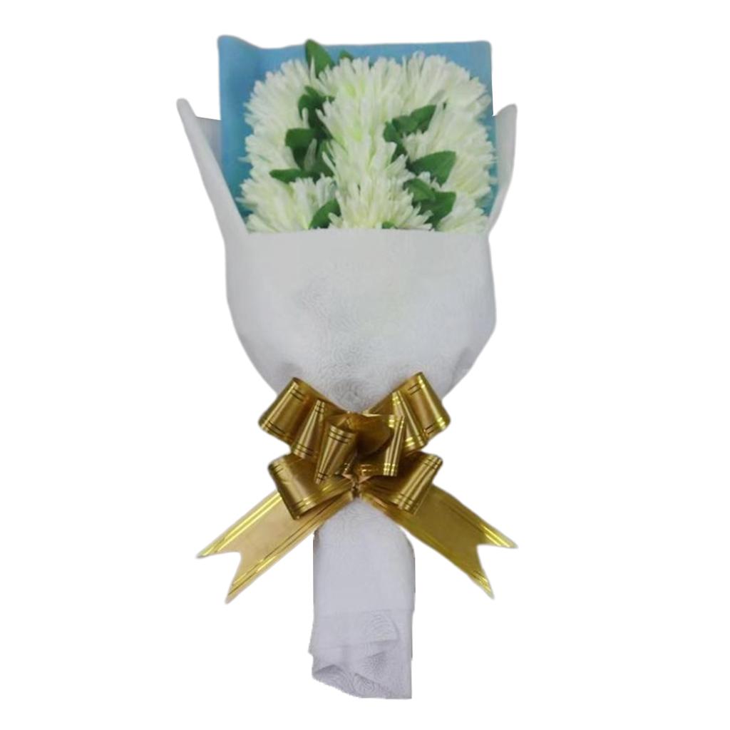 Chrysanthemum Artificial Bouquet Cemetery Flowers Grave Decoration beige 