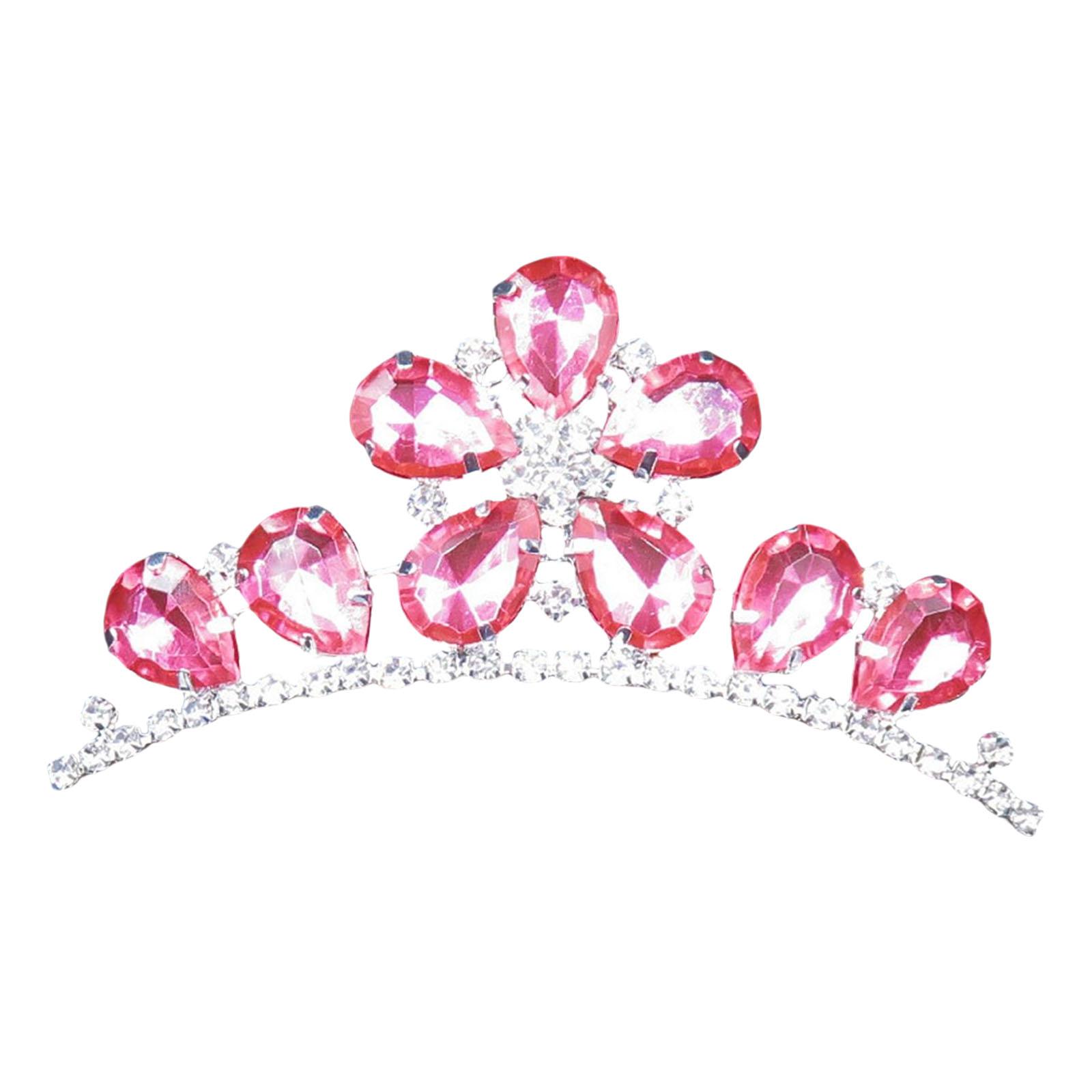 Rhinestone Bridal tiara Crown with Combs Pin for Women Birthday Costume