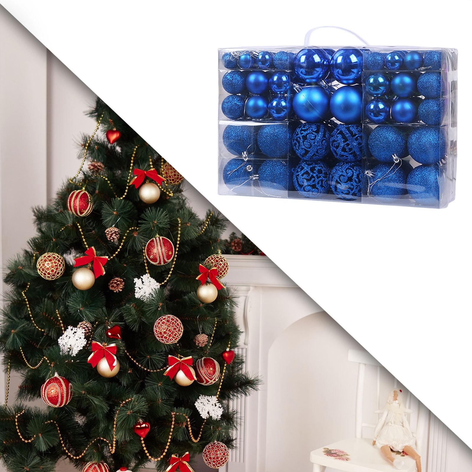 100Pcs Christmas Ball Ornaments Hanging Xmas for Anniversary Wedding Festive blue