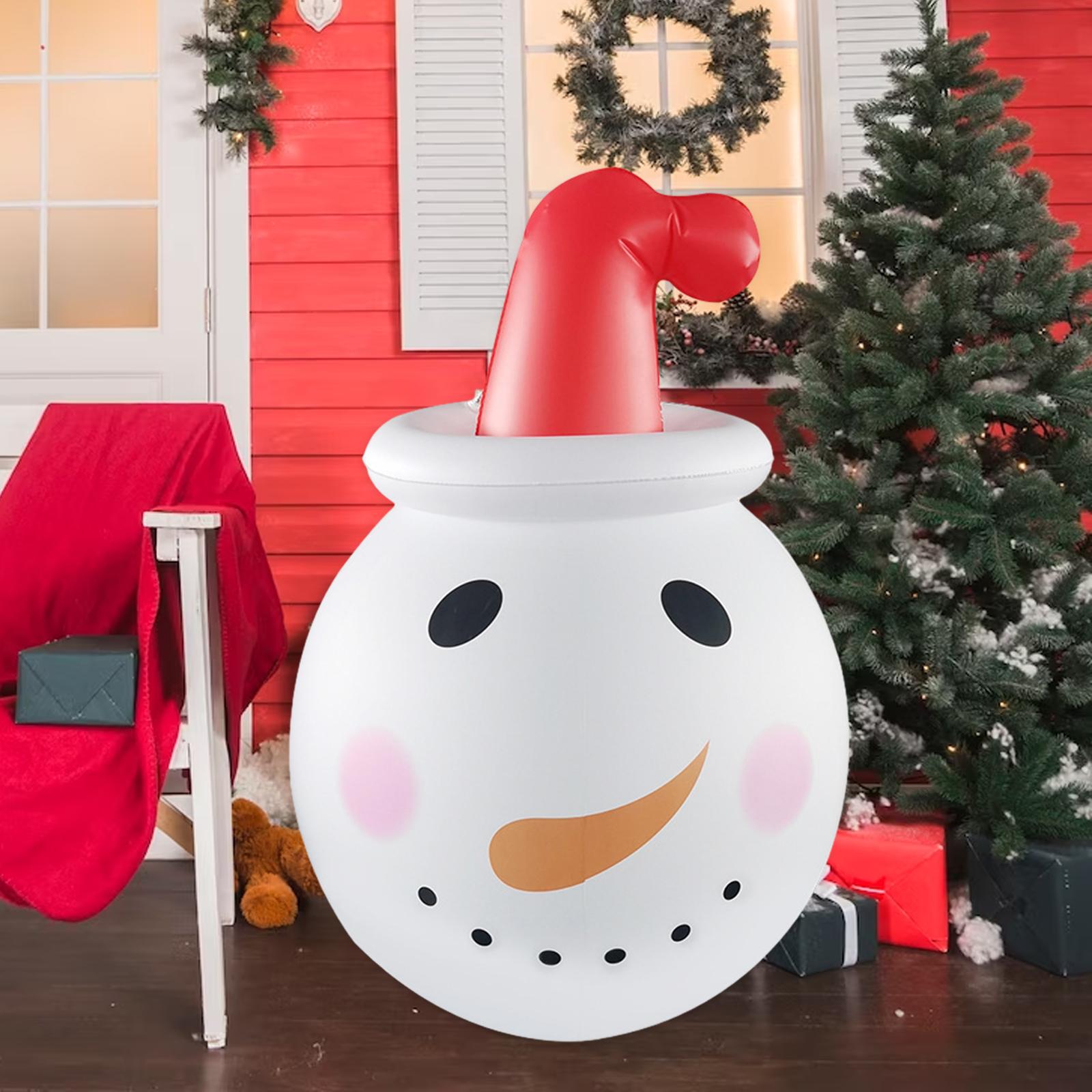 Christmas Inflatable Snowman Ornament Night Light for Office Yard Garden