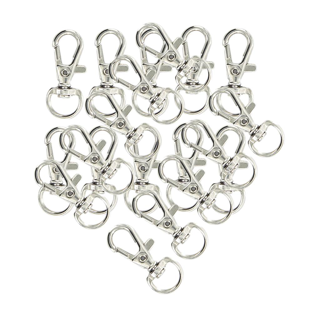 20 Pieces Lobster Clasps Swivel Trigger Clips Snap Hooks Key Ring Charms Findings Keychain Bag Hooks DIY