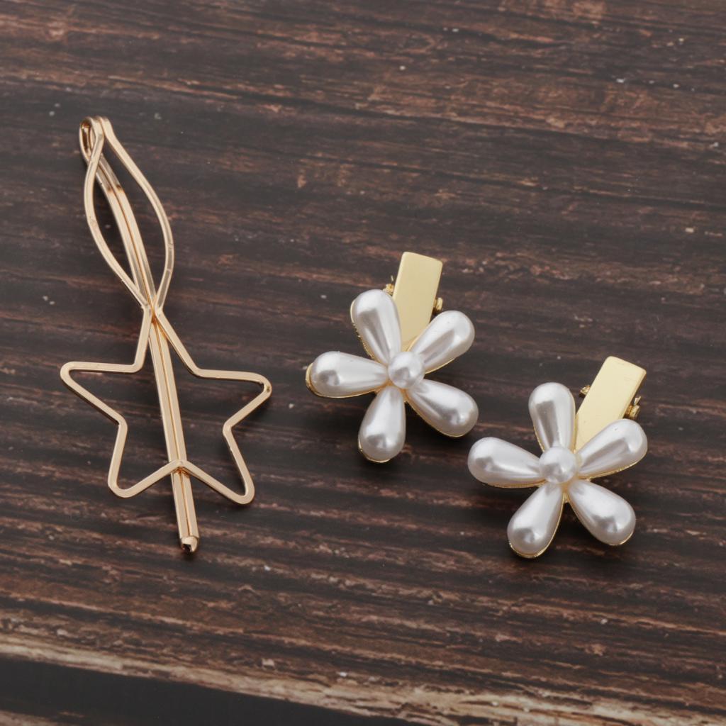 3pcs pearl Barrette Pin hair clip pins hair jewelry  green group 4 