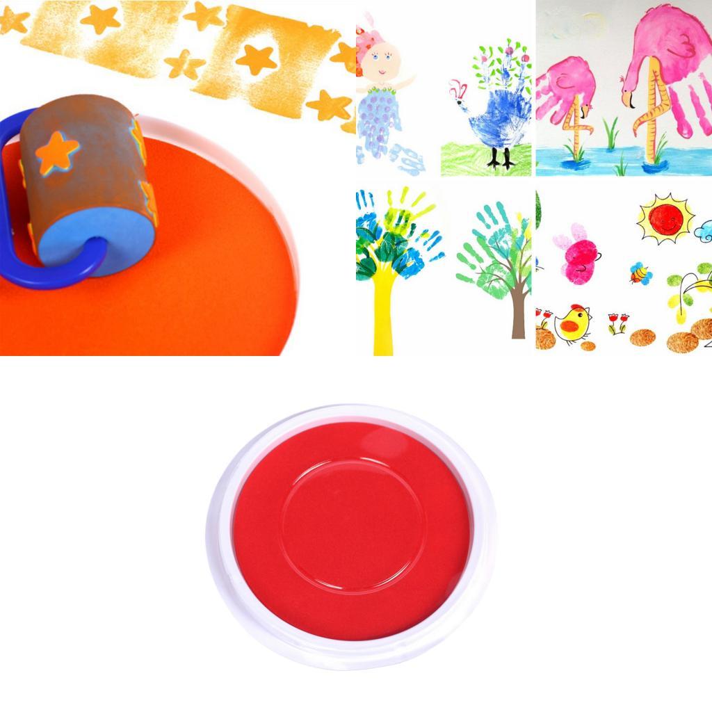 Finger Graffiti Paint Pigment Kid Ink Pad Stamp Washable Crafts Red