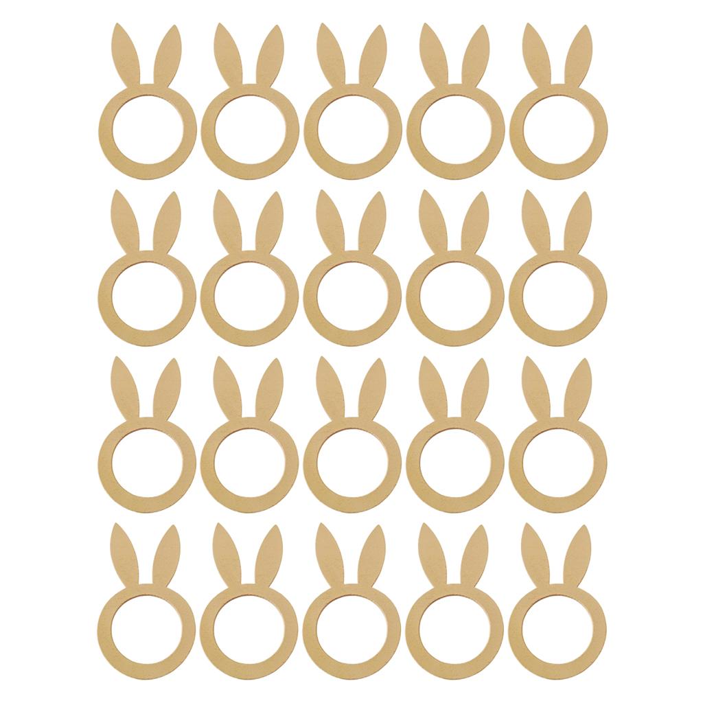 30 Pieces Wooden Napkin Rings Holder Easter Holiday Serviette Stand Rack