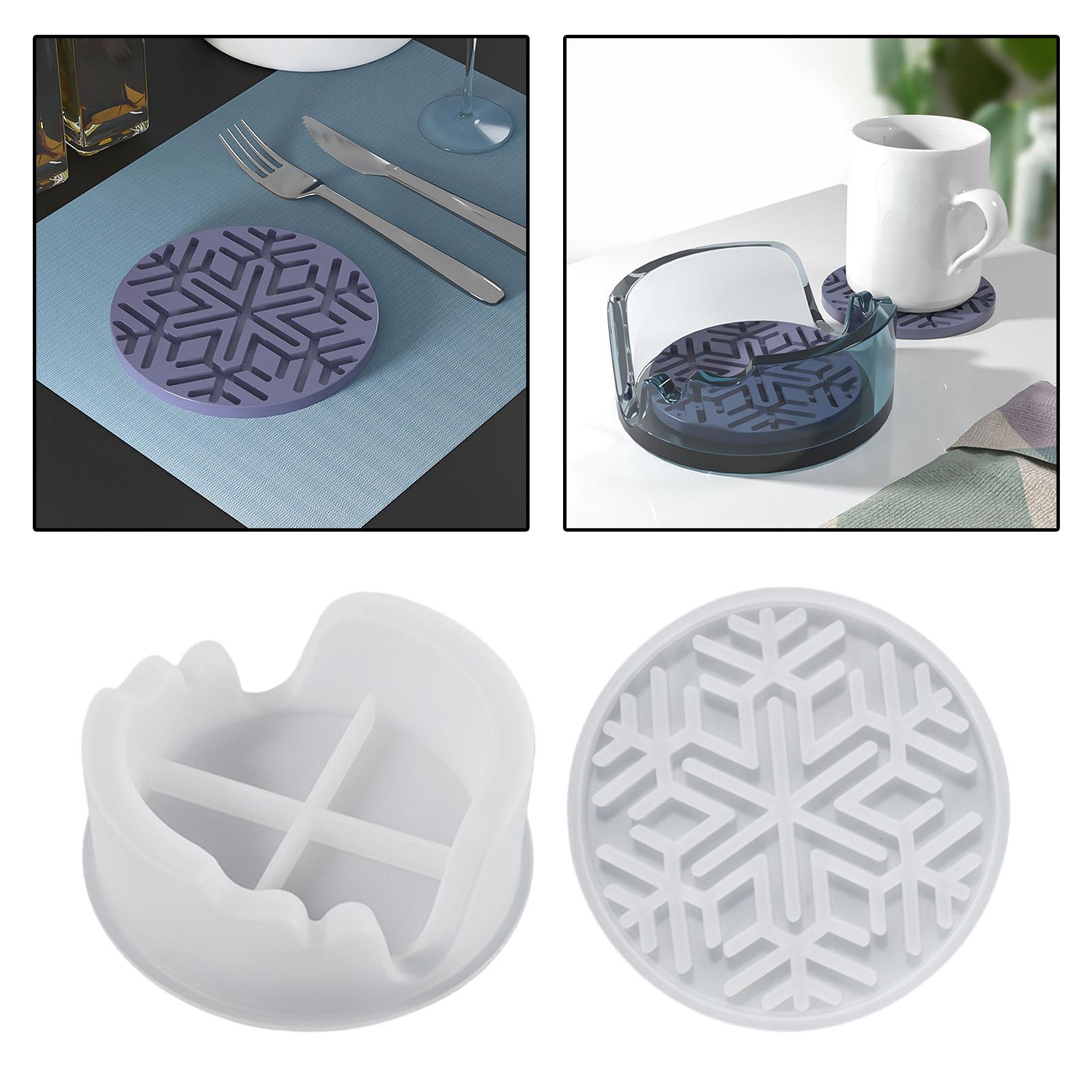 Silicone Resin Molds Epoxy Casting Art Coaster Holder Cup Mat Round Mould