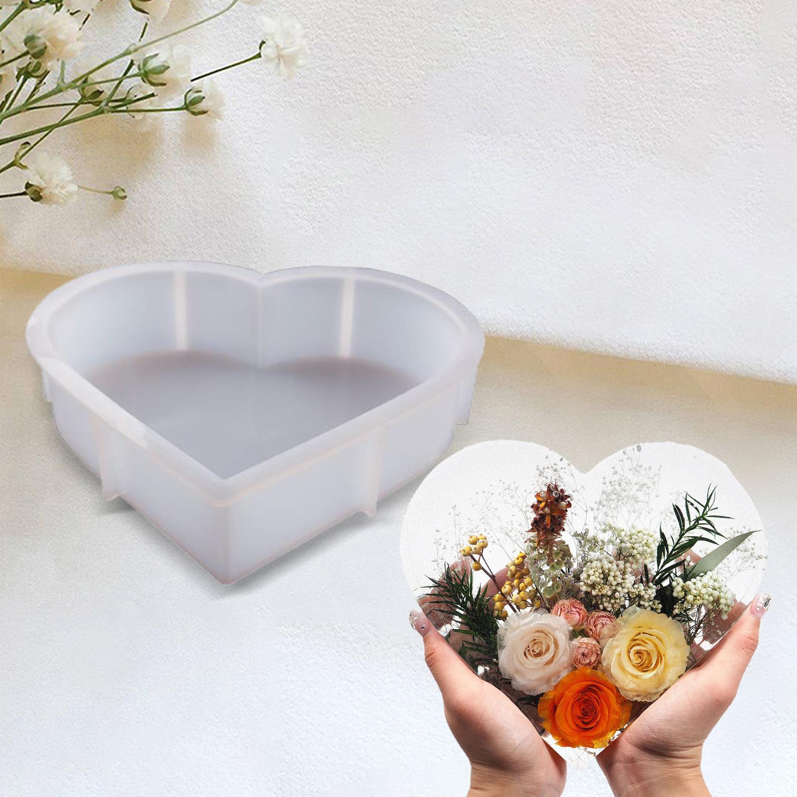 Silicone Mold Epoxy Resin Casting Mould Dried Flowers heart
