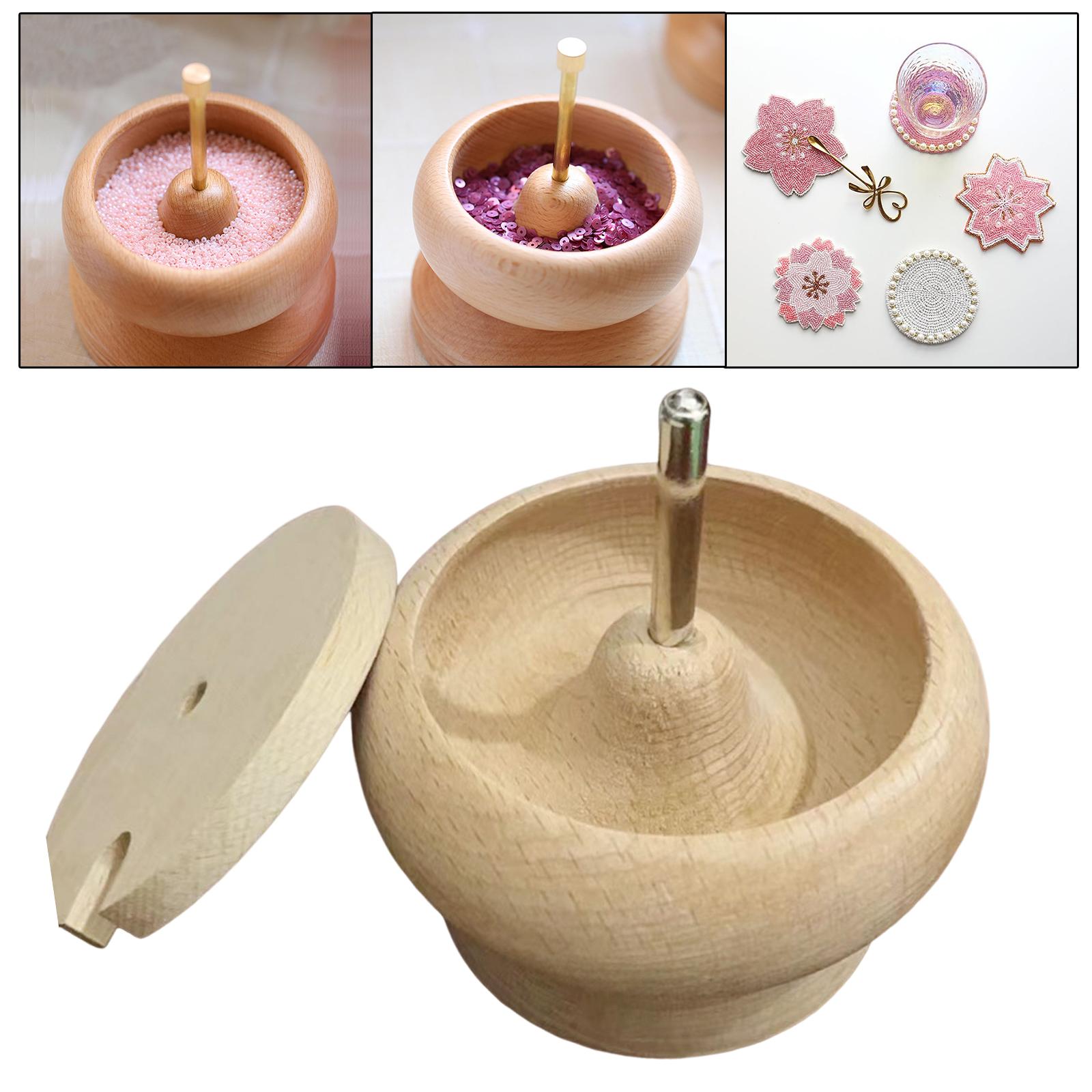 Wood Bead Spinner Bead   Loader   Bowl Beading Needles for Jewelry Making