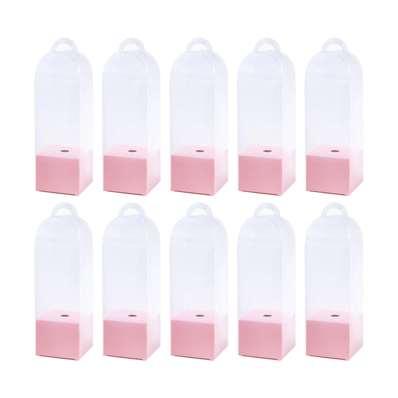 Flower Gift Boxes With Handle Pink