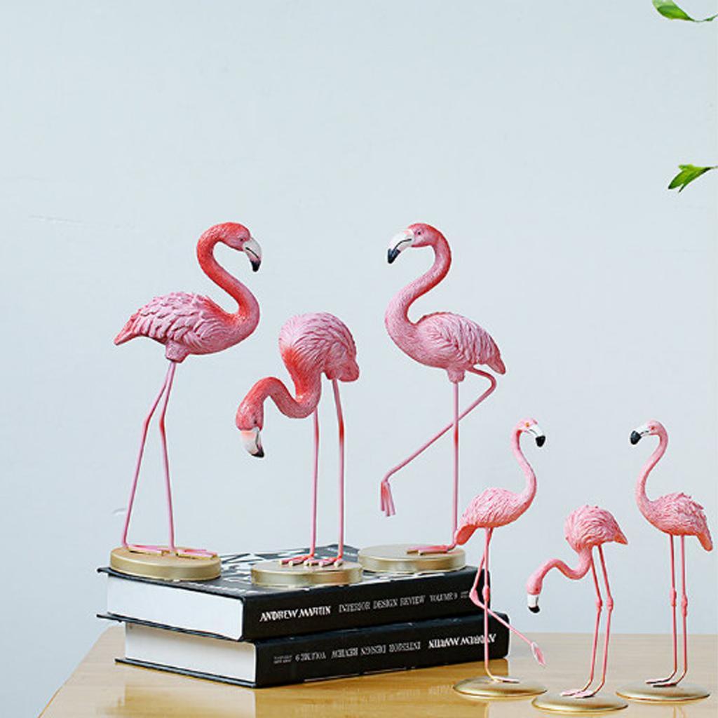 Pink Flamingo Ornament Figurine Statue Modern Home Party Decor Object ...