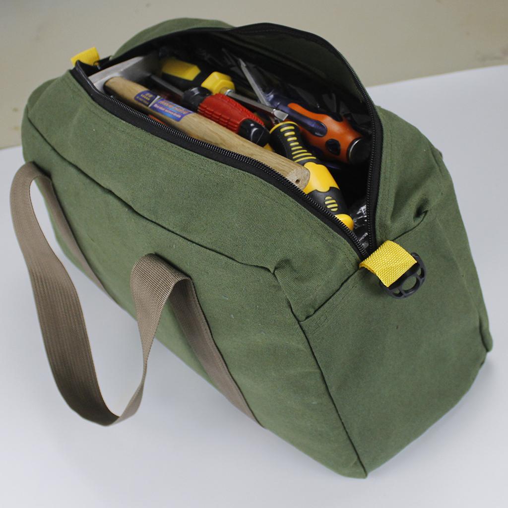 Portable Canvas Tool Bag Tote Toolkit Storage  30x12x18cm