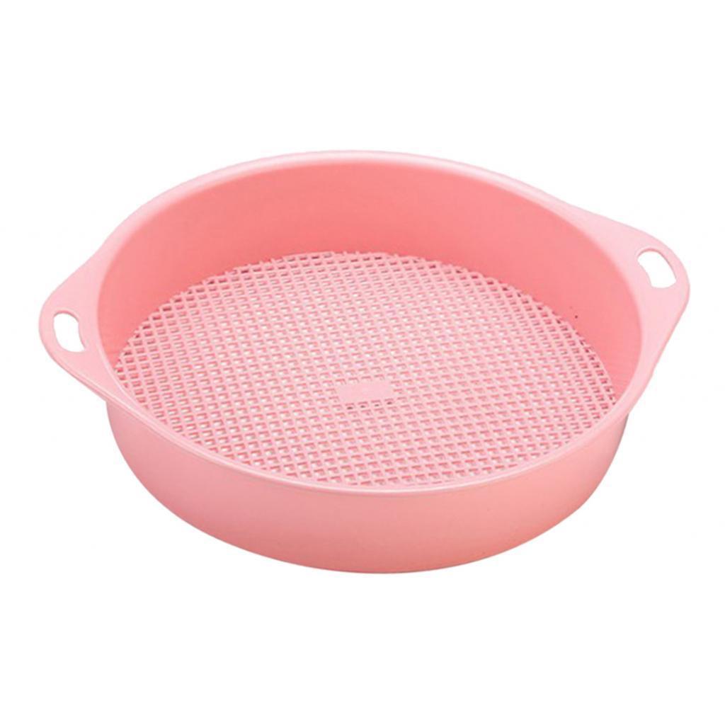 3mm Plastic Soil Sieve Home Gardenings Garden Tools Planting Seedlings Pink