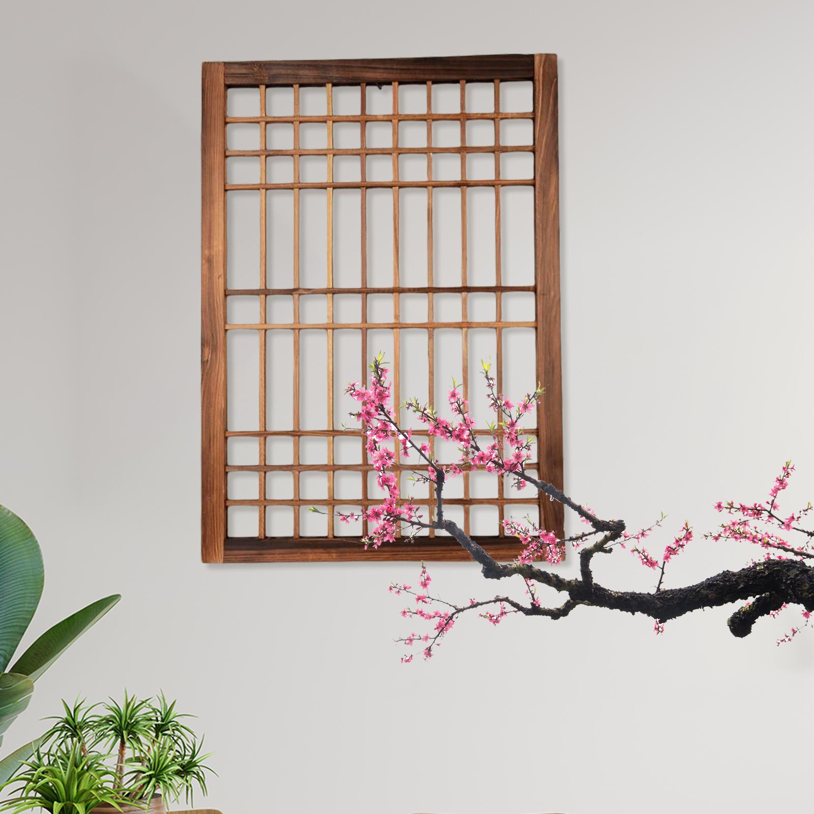 Window Frame Yard Trellises Wood Window Pane Wall Pediments Easy to Hang