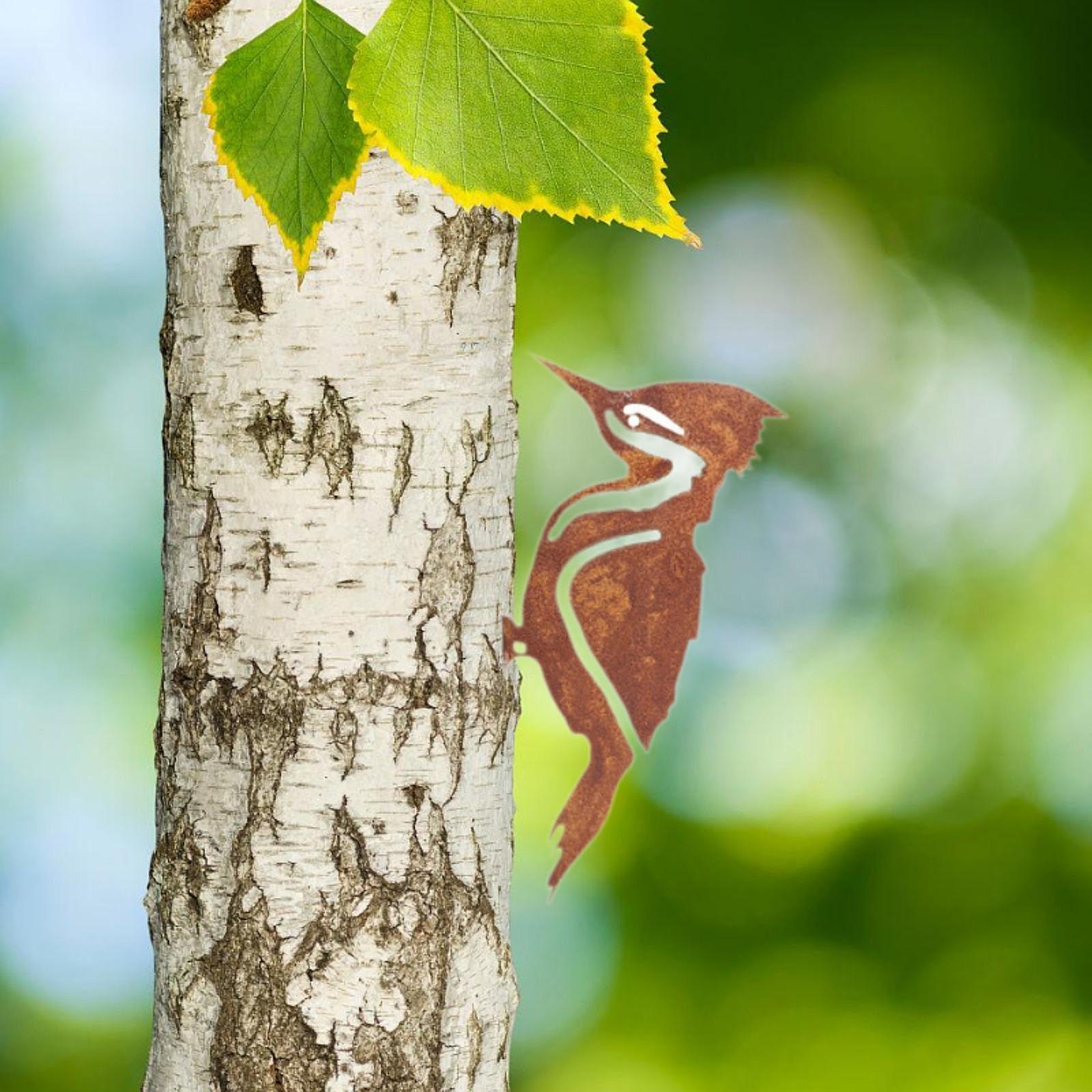 Rusty Metal Bird Silhouette Patio Fence Wall Decor Porch Backyard Tree Decor