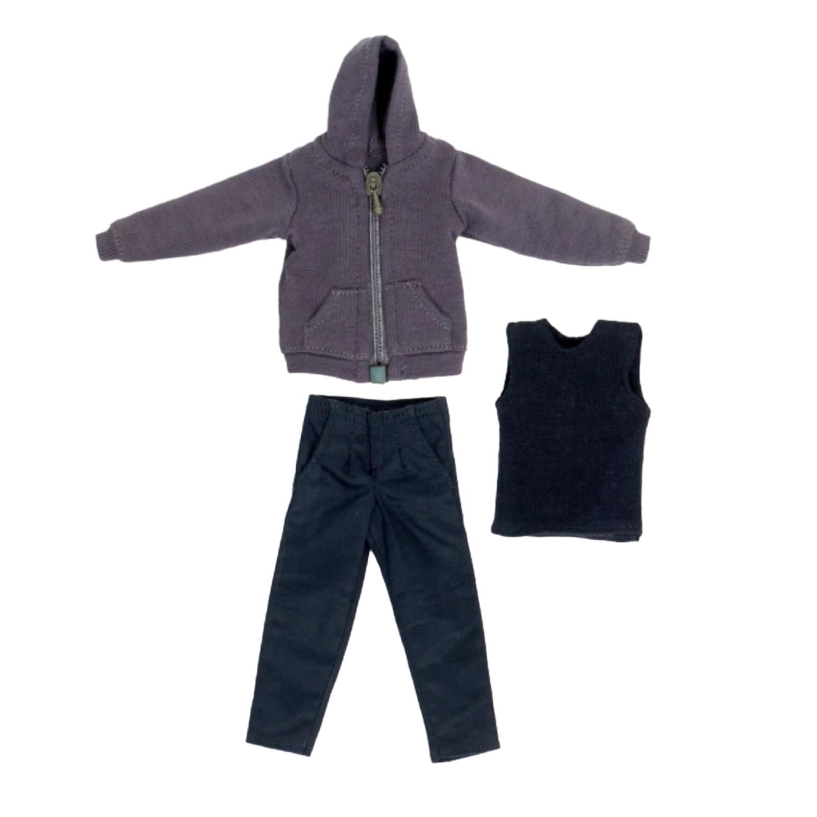 Men Hoodie Vest Pants Costume