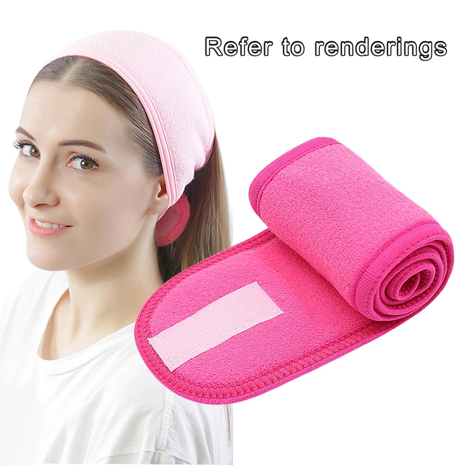 SPA Facial Headband Stretch Washable for Facials Makeup Bath Deep Pink