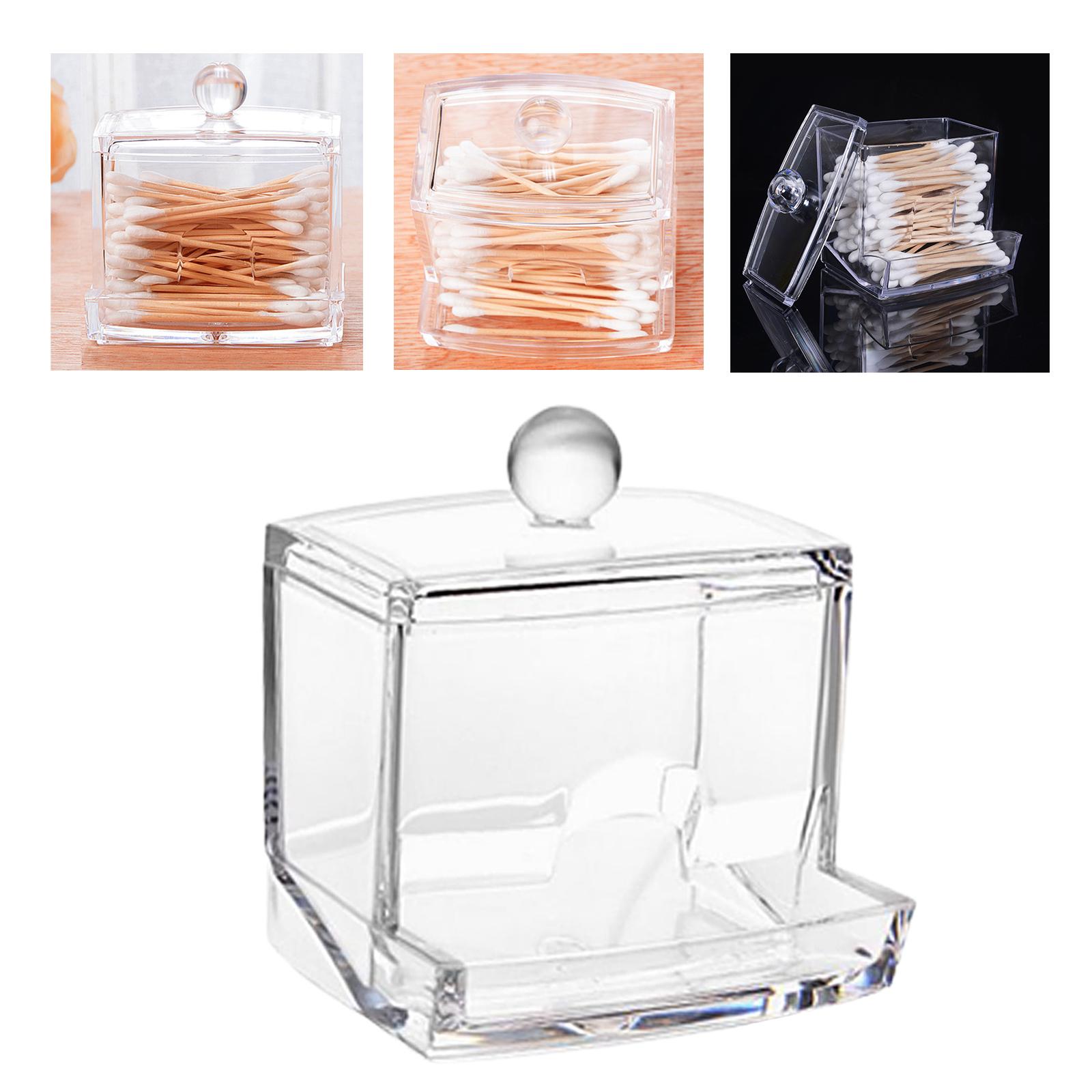 Cotton Swabs Storage Box Portable Transparent Empty Practical Organization