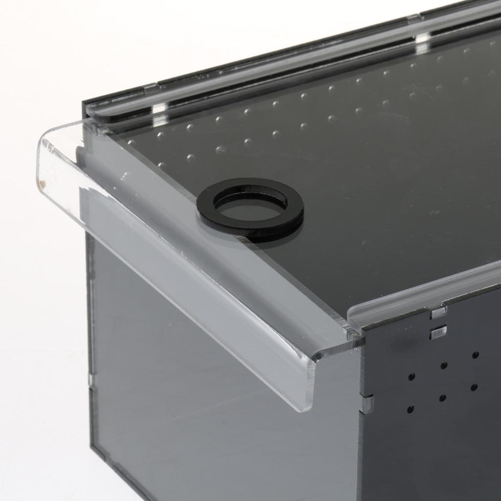 Clear Acrylic Box Tank Small Animal Keeper Reptile Insects Terrarium