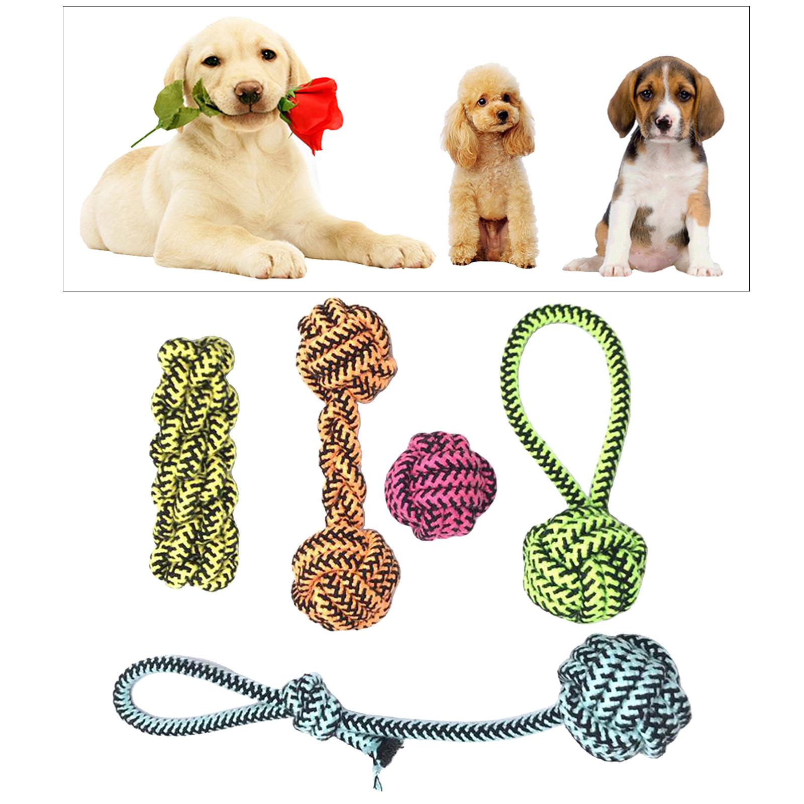 Cotton Pet Chew Rope Tough Toy Knot Teething Toys for Dental Health Style 5