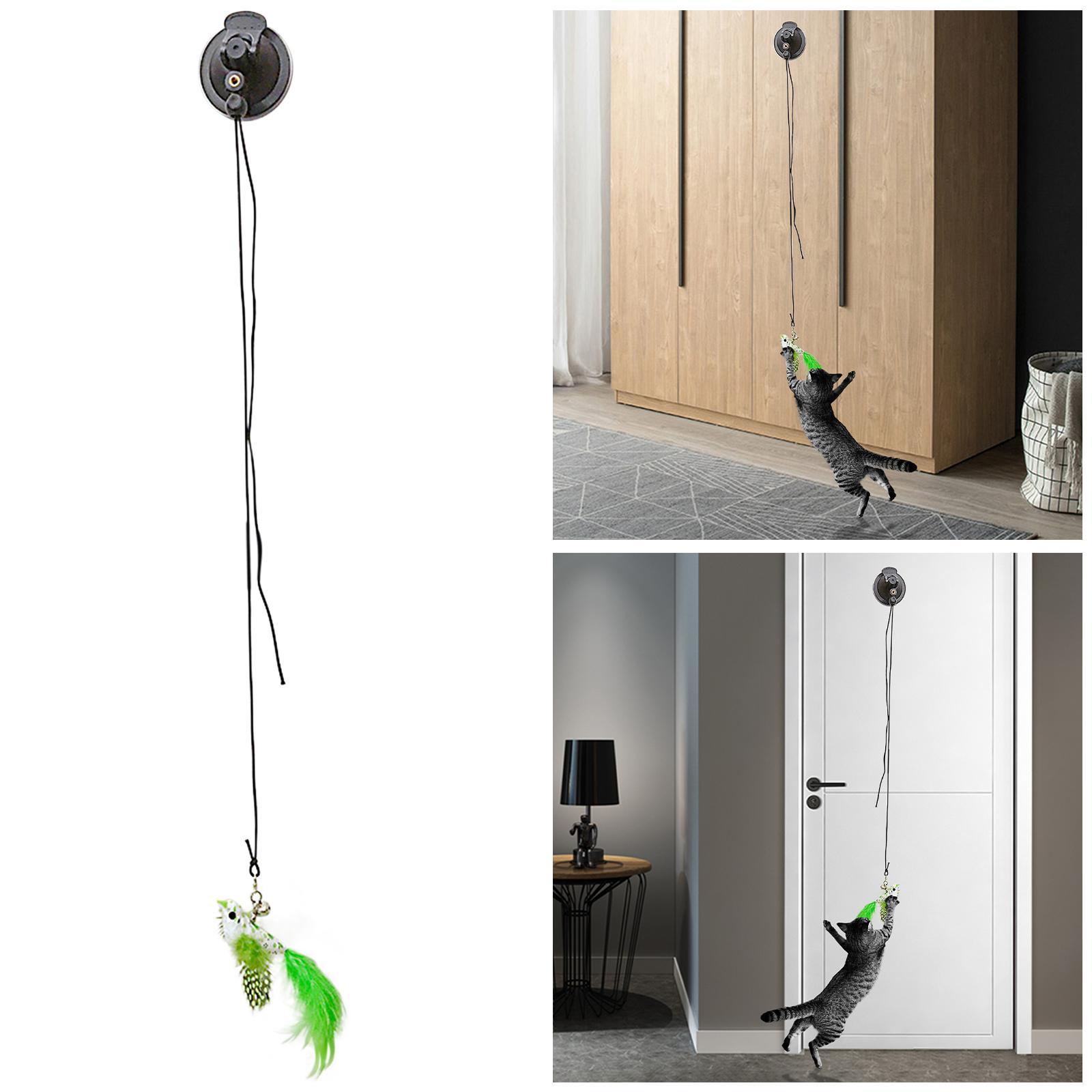 Interactive Cat Toys Teaser Stick Cat Feather Wand Toy Bulbul