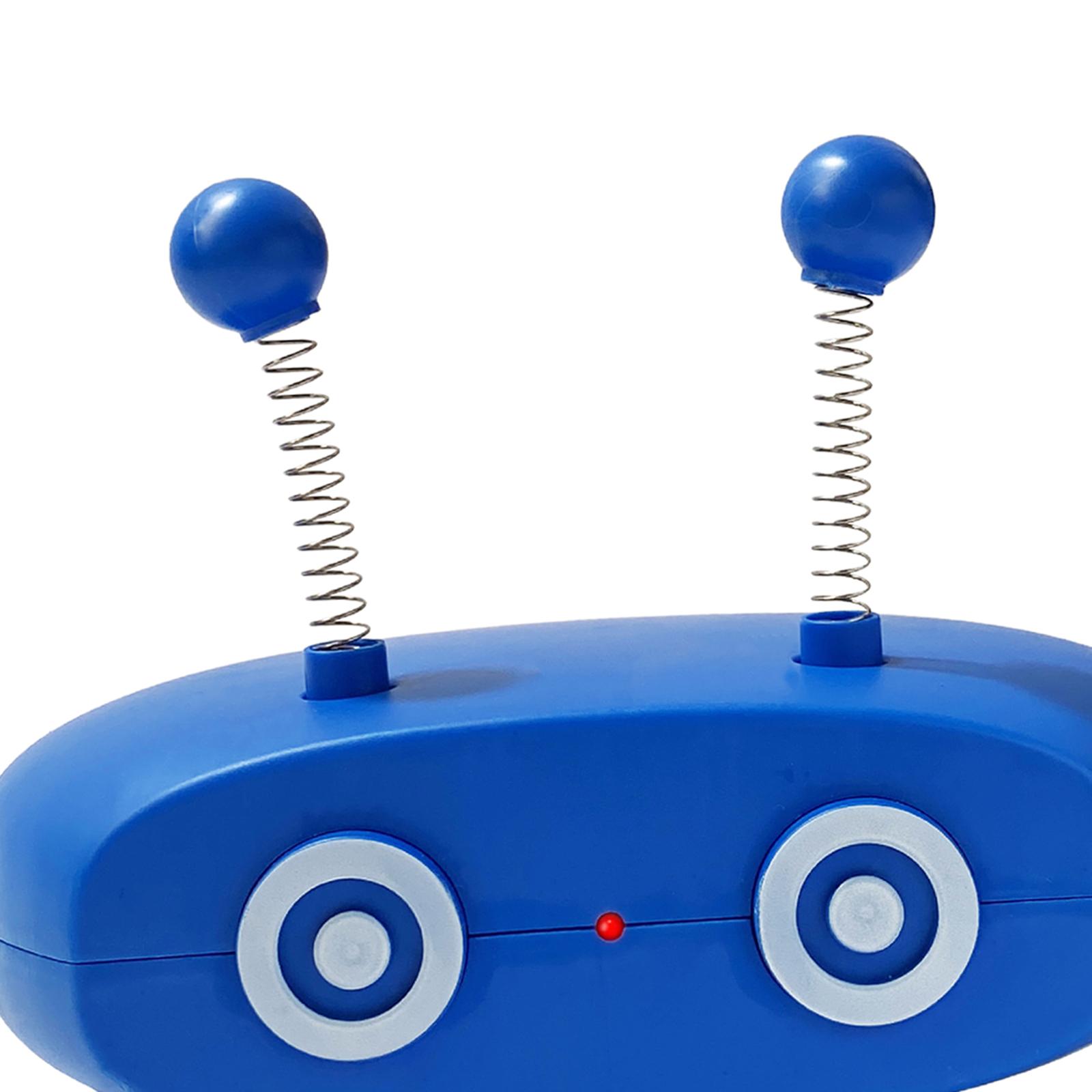 Automatic Cat Toys Interactive Smart Electronic Feather Teaser Toys Blue