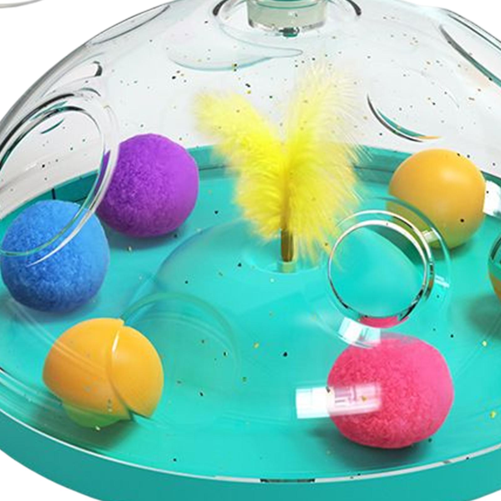 Cat Windmill Pet Toy Educational Toys Accs Natural Catnip Exercise Playing Blue