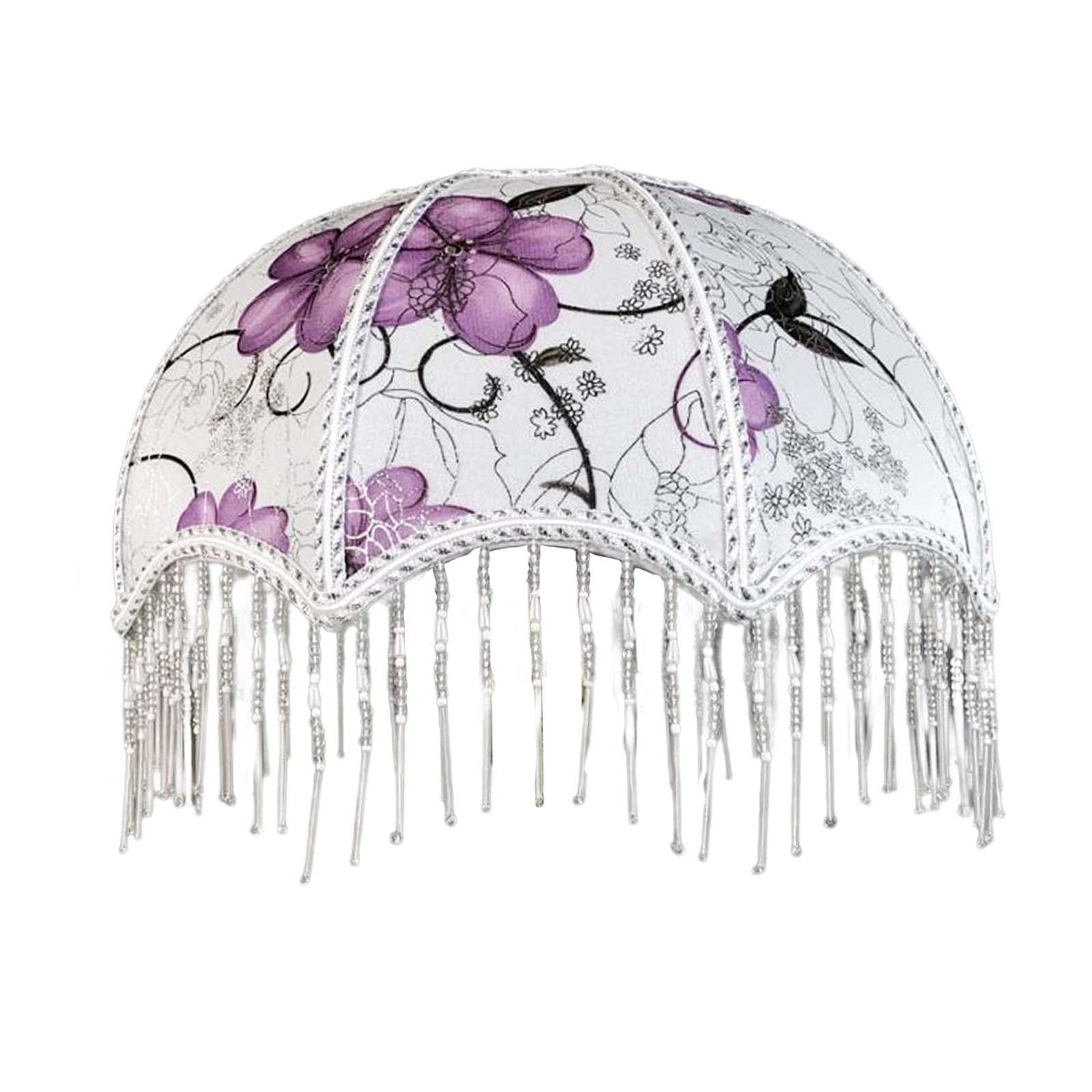 Dome Table Lampshade Cover with Tassel for Bedside Lamps