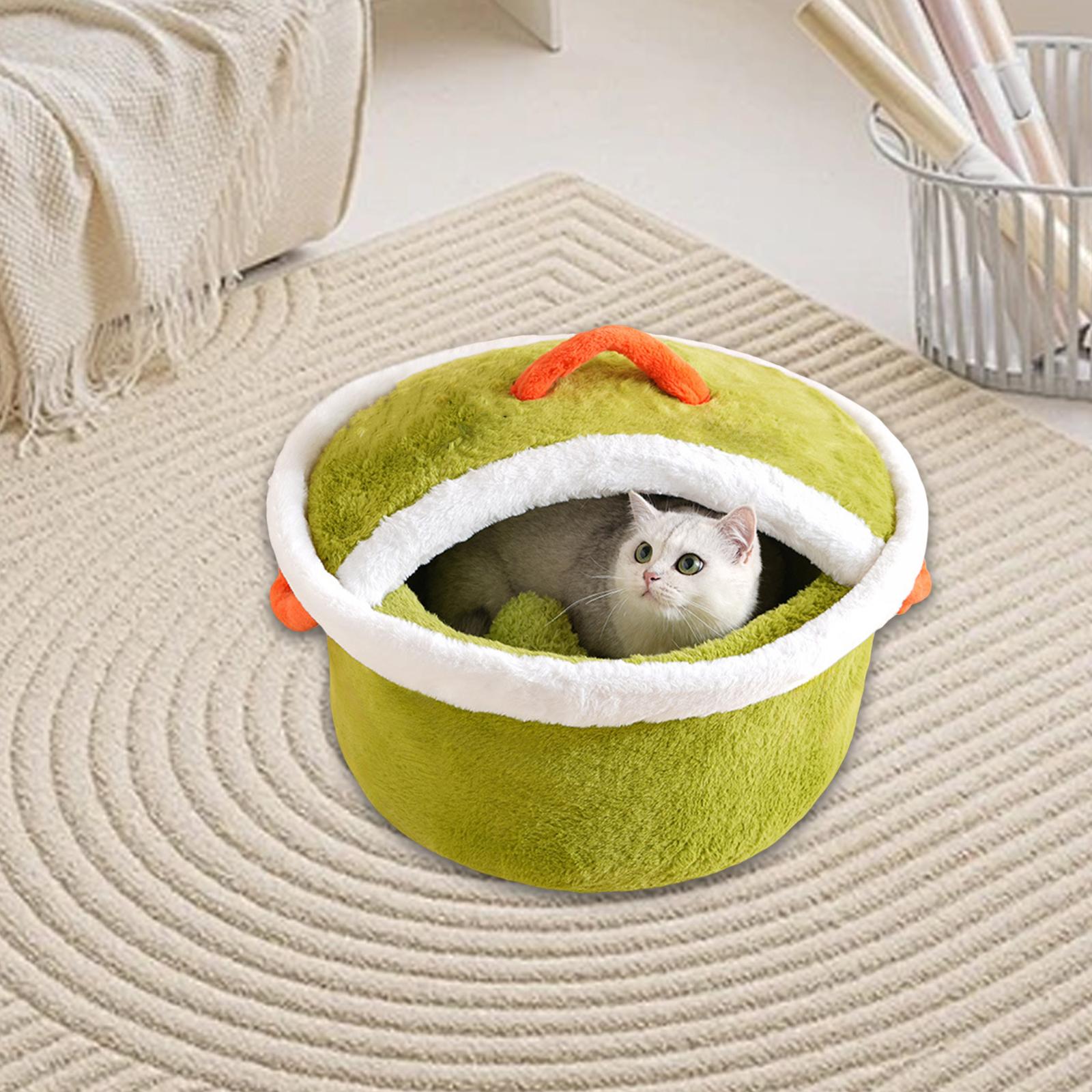 Cat House AntiSlip Bottom Cat Sleeping Bed Cushion Flannel Sponge Kitten Bed