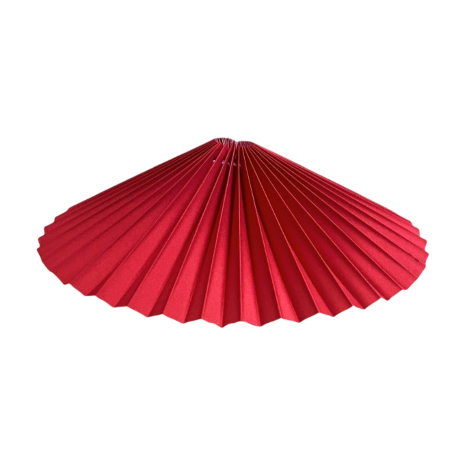 Pleated Lamp Shade Red