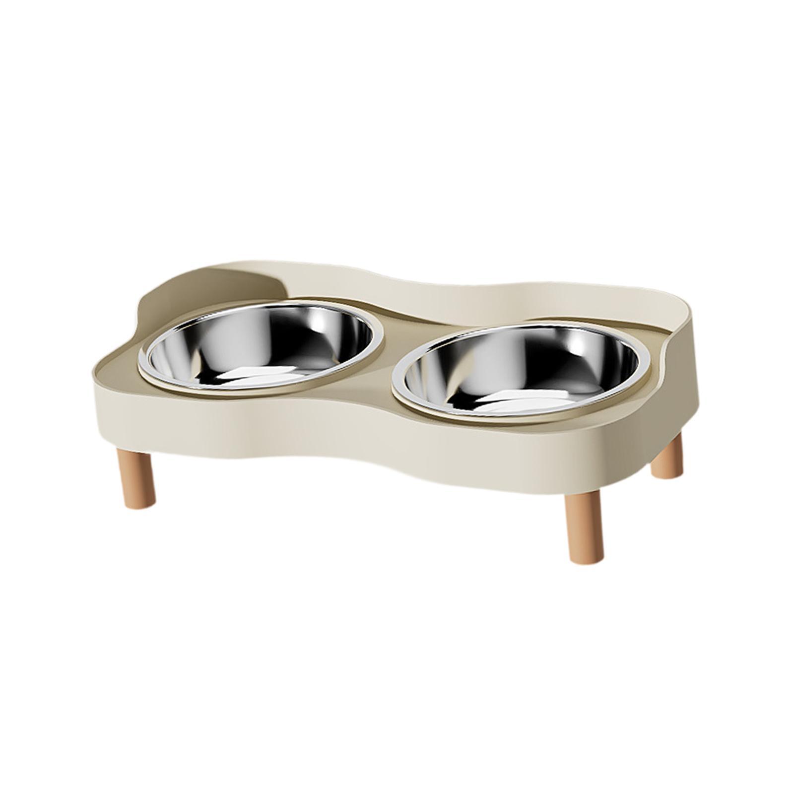 Cat Bowls Beige White