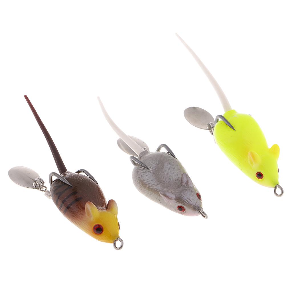 Pike Wake Bait Details about   Multi Pack Top Water Rat Mouse Fishing Lure Bass Lunker Lure 