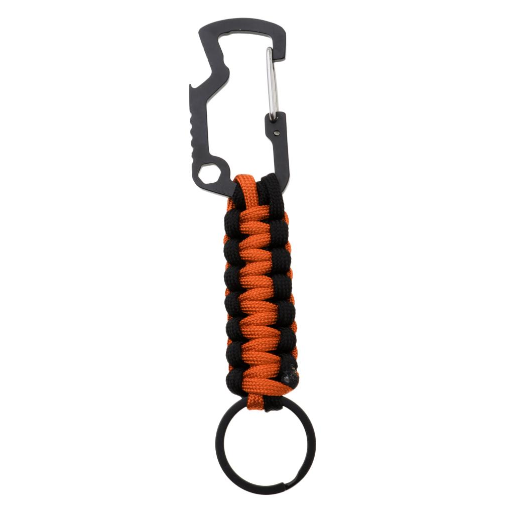 Paracord Survival Keychain Outdoor Lanyard Keyring Tactical Carabiner Snap Hook