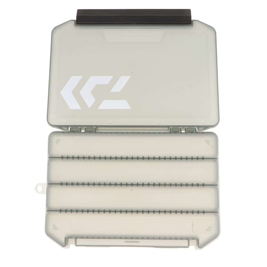 3xPlastic Fishing Lures Baits Tackle Storage Container Organizer Box S Gray