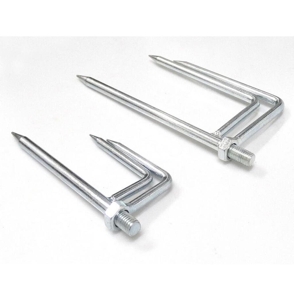 2xOutdoor Fishing Umbrella Ground Spike Windproof Insert Plug 12mm Screws S