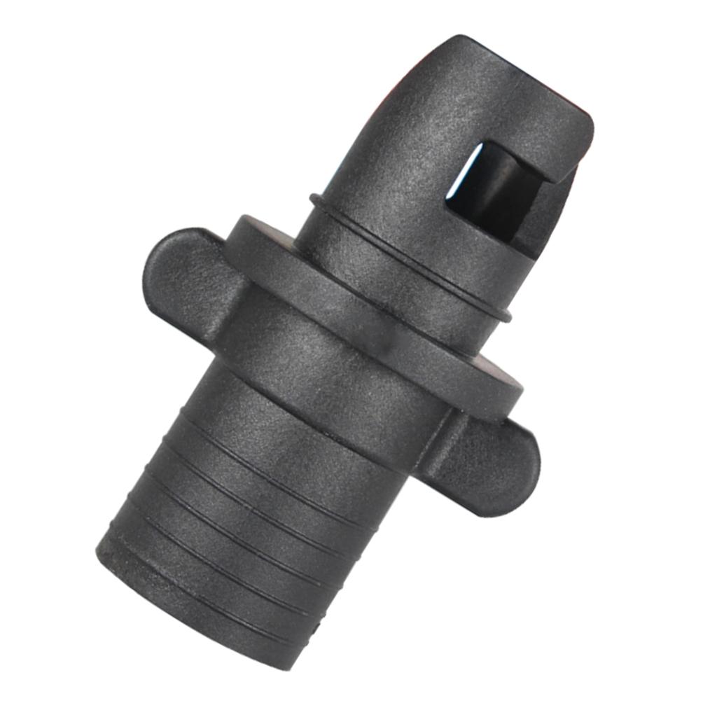 6xPlastic Air Pump Hose Inflatable Boat Kayak Canoe Valve Adapter Black