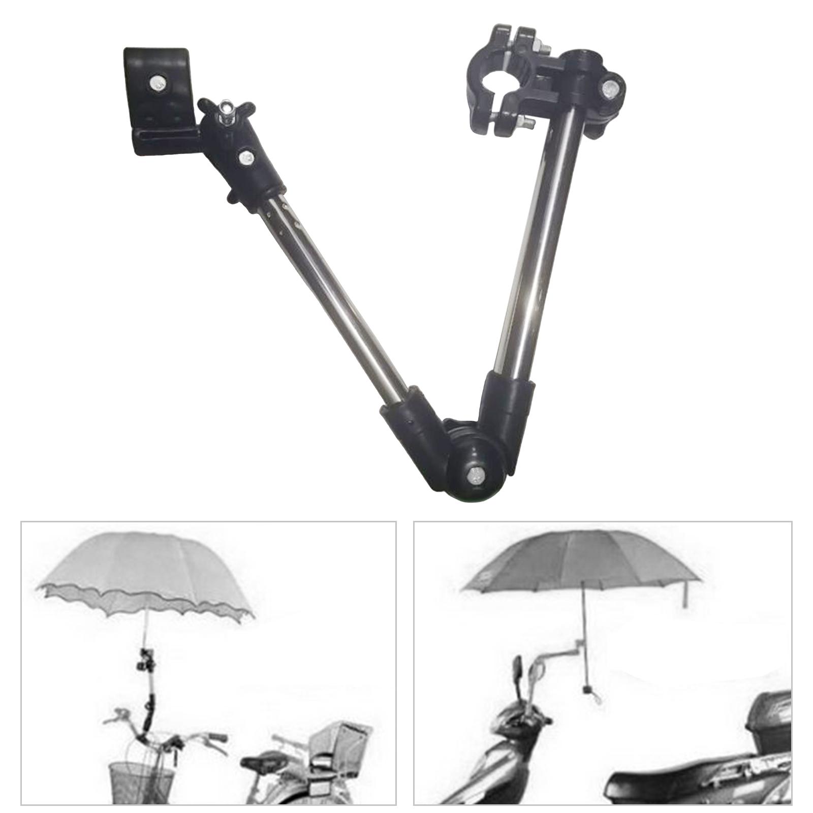 Adjustable Bicycle Umbrella Mount Holder Folding Pram Trolley Parasol Stand