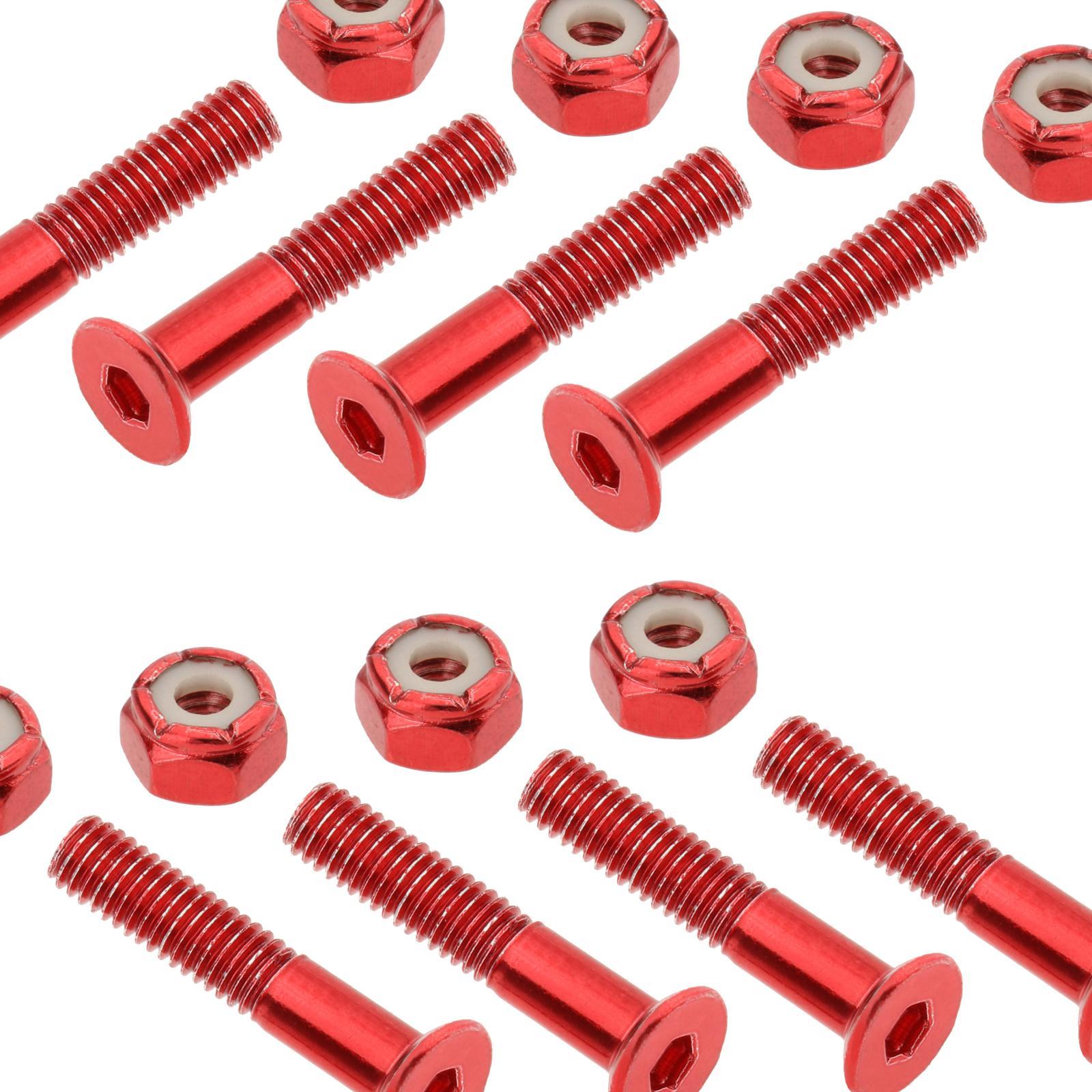 2xReplacement Longboard Skateboard Mounting Hardware Screws Red__26mm_1pc