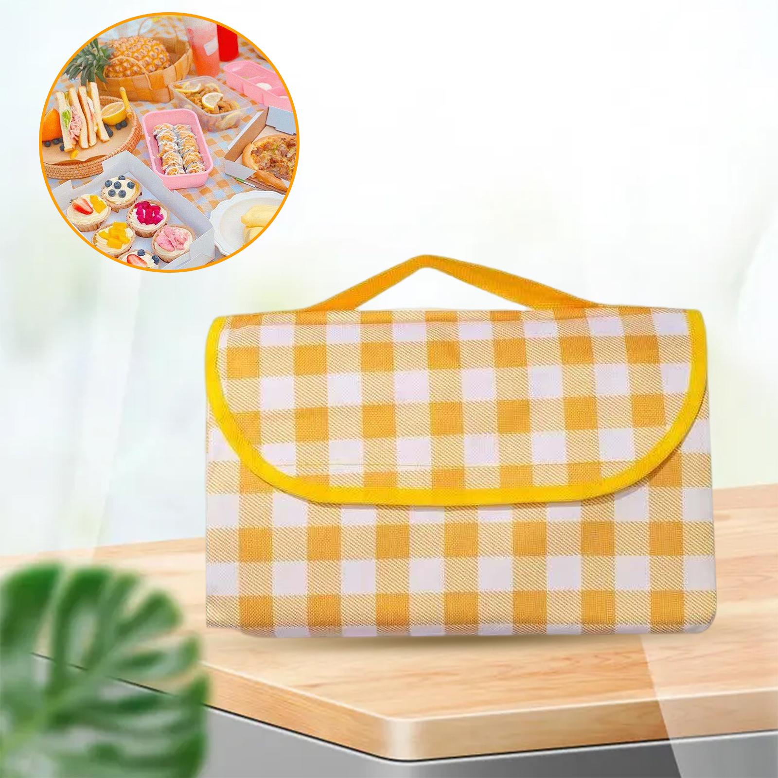 200x200cm Picnic Blanket Waterproof Camping Portable Sand Proof Large Yellow