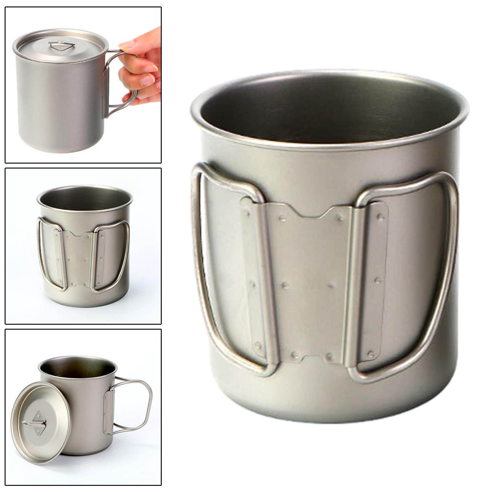 Titanium Water Cup Tableware Camping Tea Coffee Mug for Backpacking 300ML