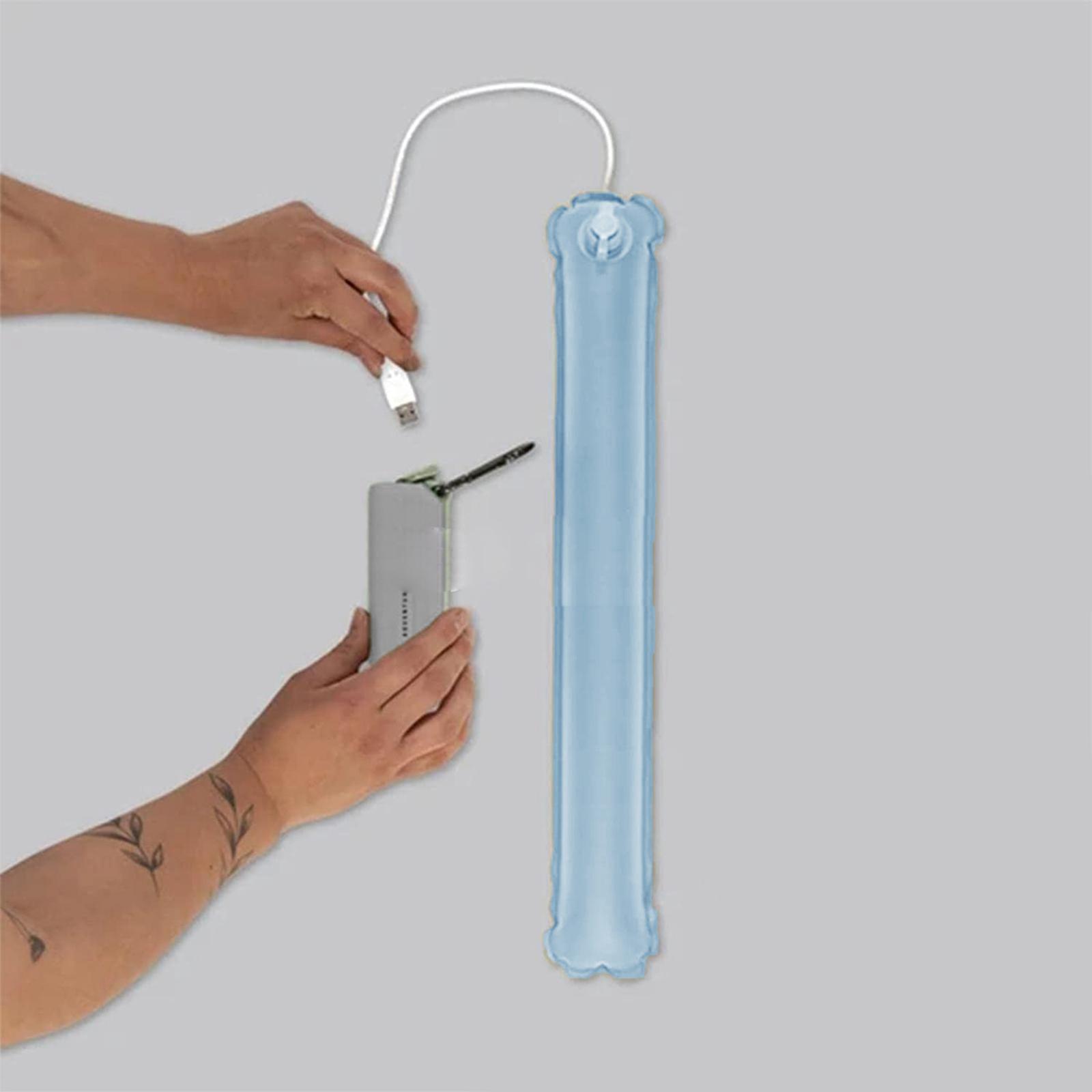 Inflatable LED Camping Light Outdoor Light Lamp USB Rechargeable Blue 85cm