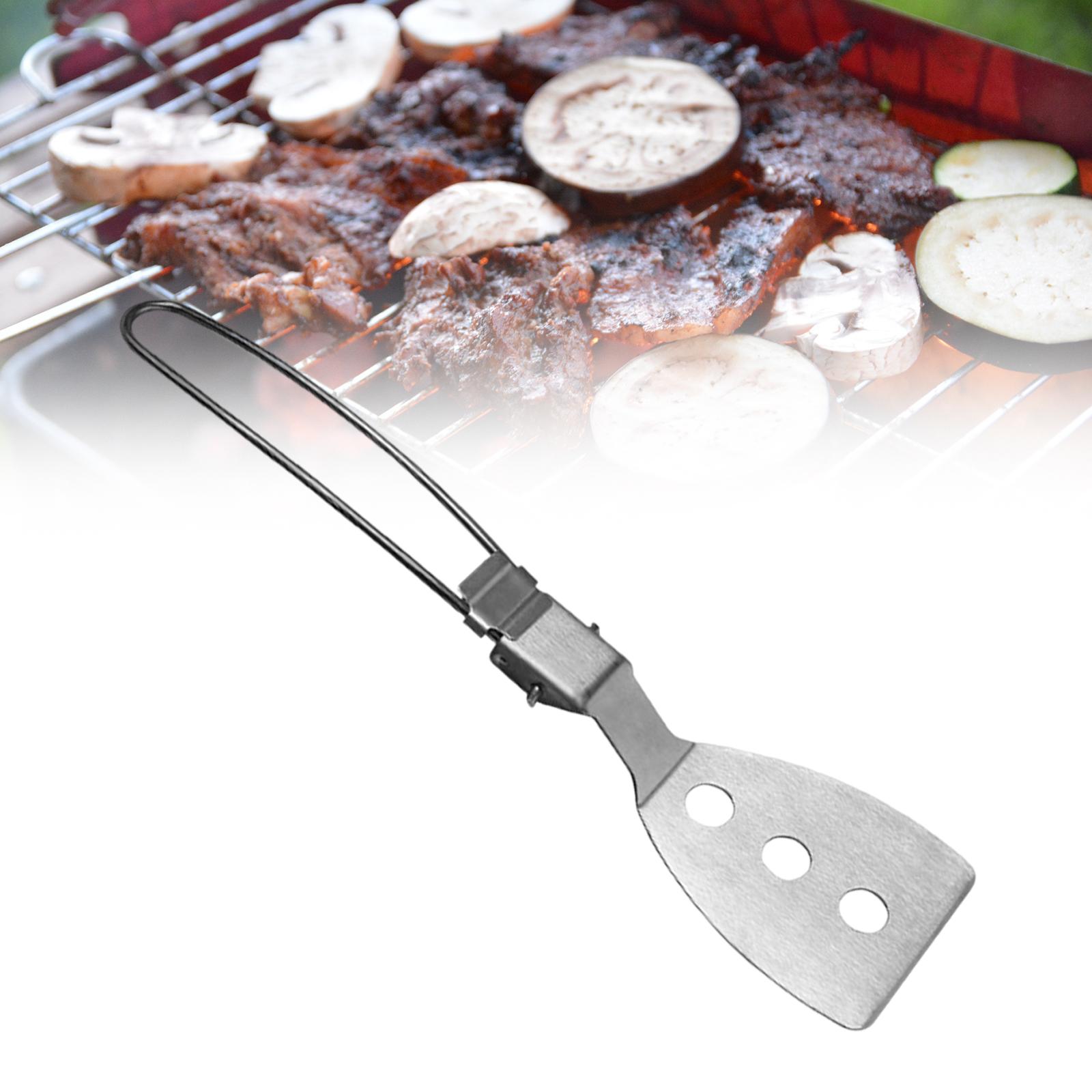 Camping Cooking Spatula Stainless Steel Folding Spatula for Outdoor Hiking