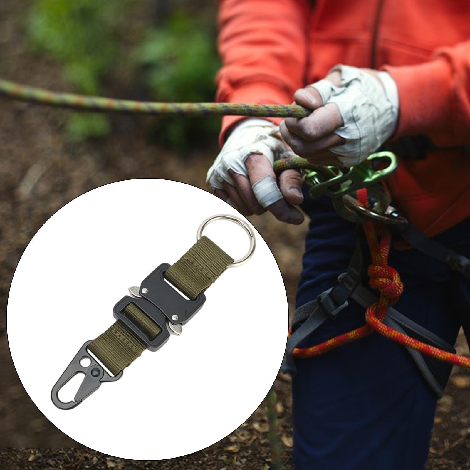Quick Release Keychain Mountaineering Buckle for Women Men Traveling Fishing Green