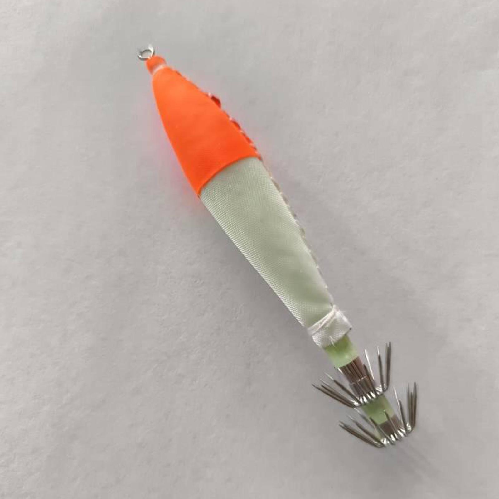 5Pcs Luminous Squid Jig Hooks Stainless Steel Hook Fluorescent Octopus Lures