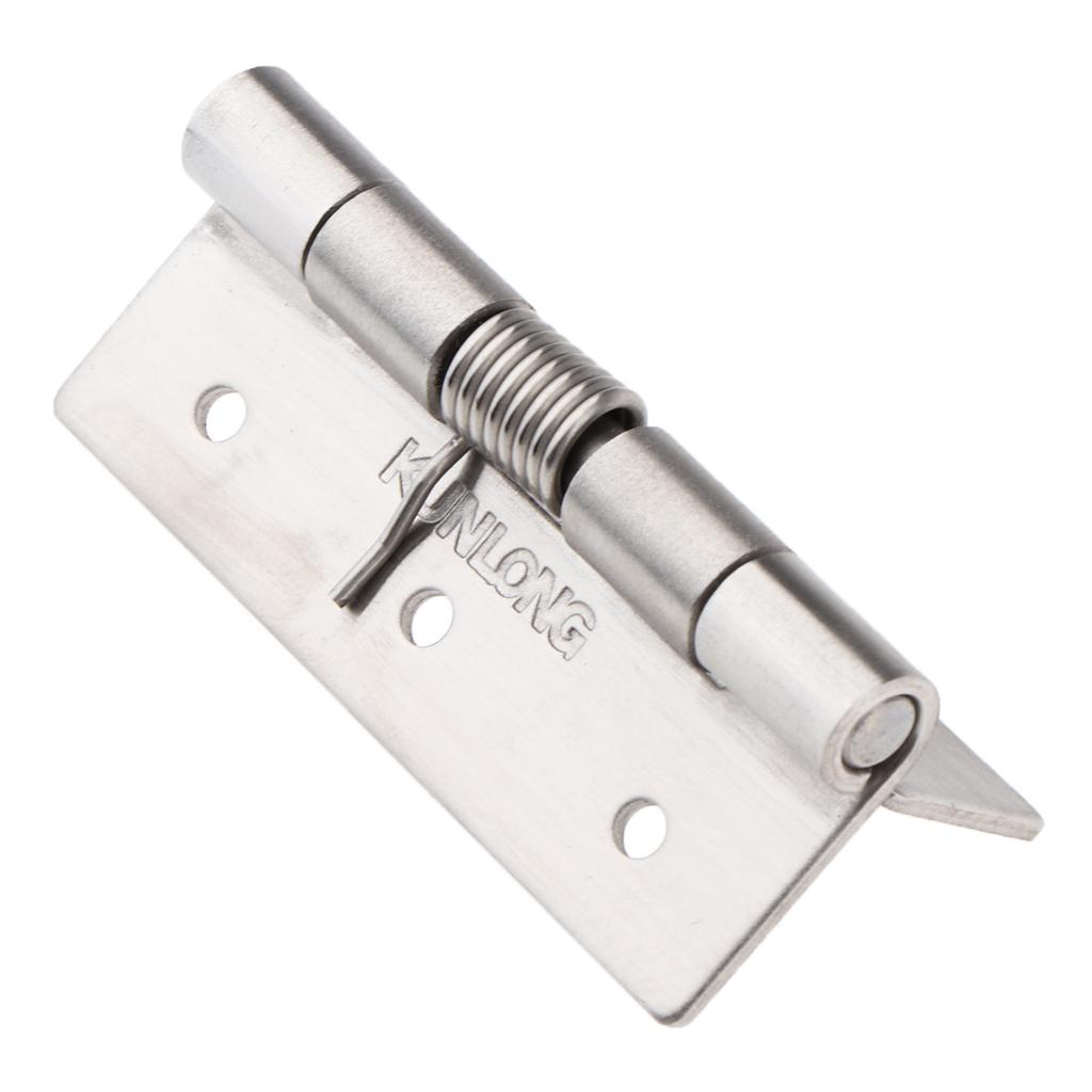 2 Pieces Adjustable Stainless Steel Spring Door Hinges Automatic Closing