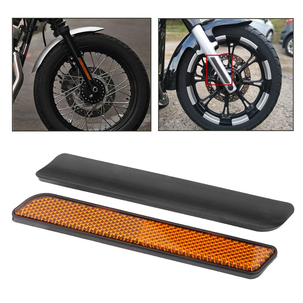 Motorcycle Front Fork Reflector for Harley Dyna Sportster 883 Yellow