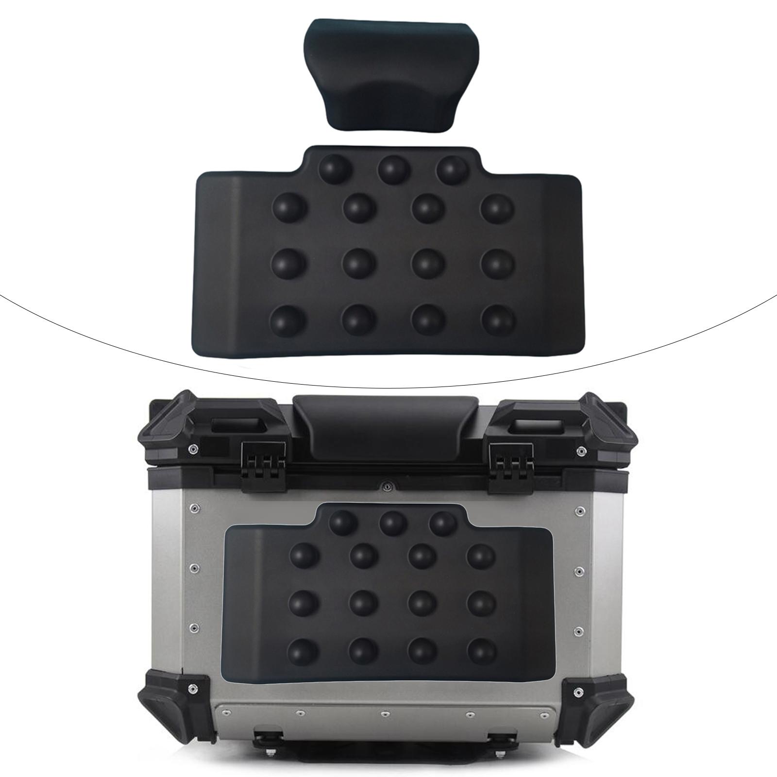 Motorcycle Back Cushion Passenger Backrest Pad with Massage Bumps Waterproof