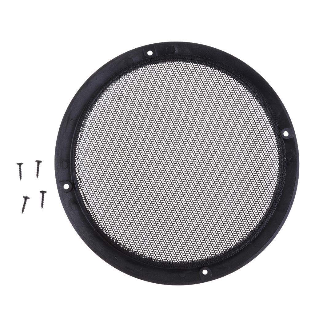 2x8inch Speaker Grills Cover Case with Screws Silver 