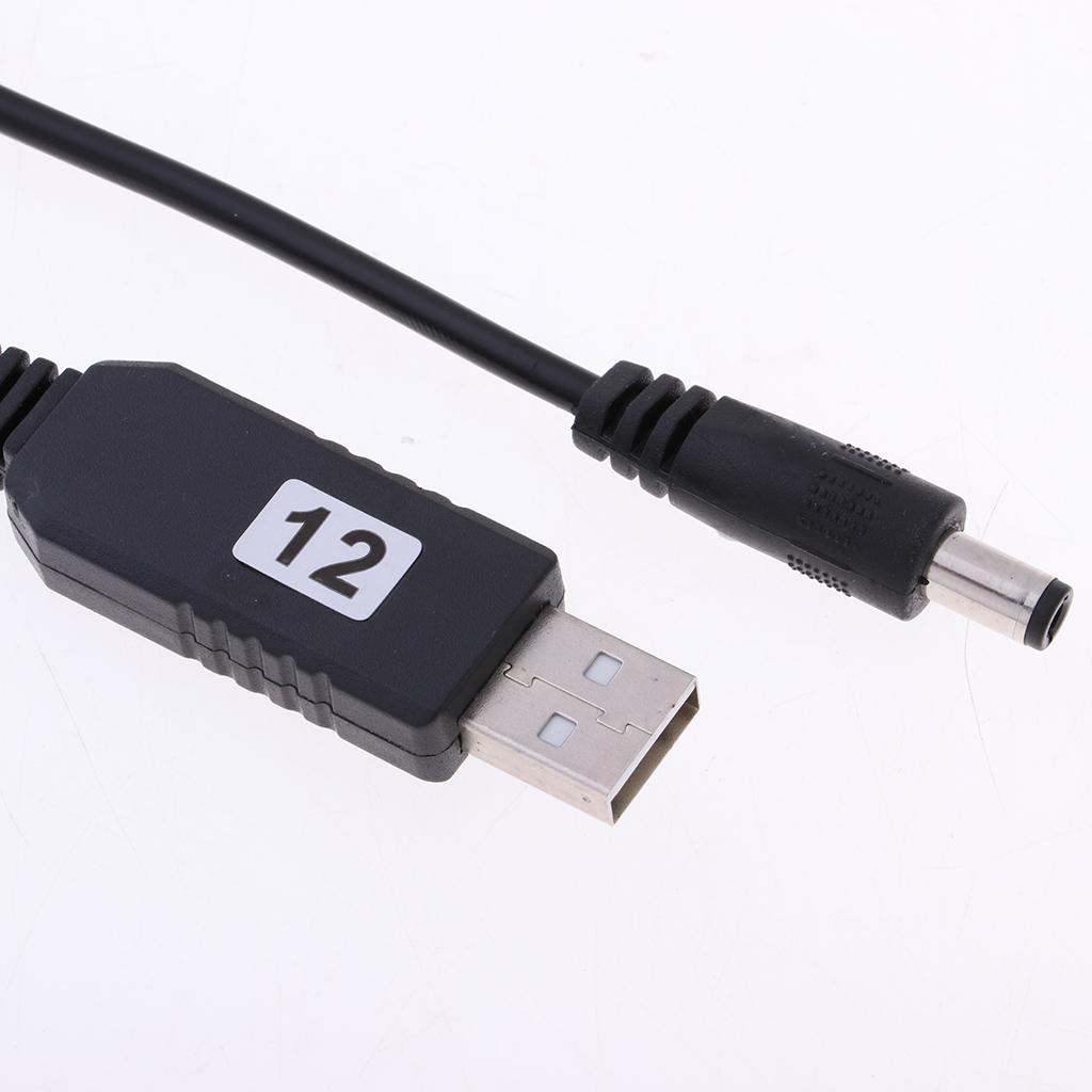  DC 5V to DC 12V USB Voltage Step Up Converter Cable with DC Jack 5.5x2.1mm