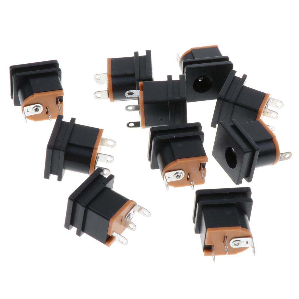 3xDC Power Jack Socket Adapter 5.5mmx2.1mm Female Welder Square Plug 
