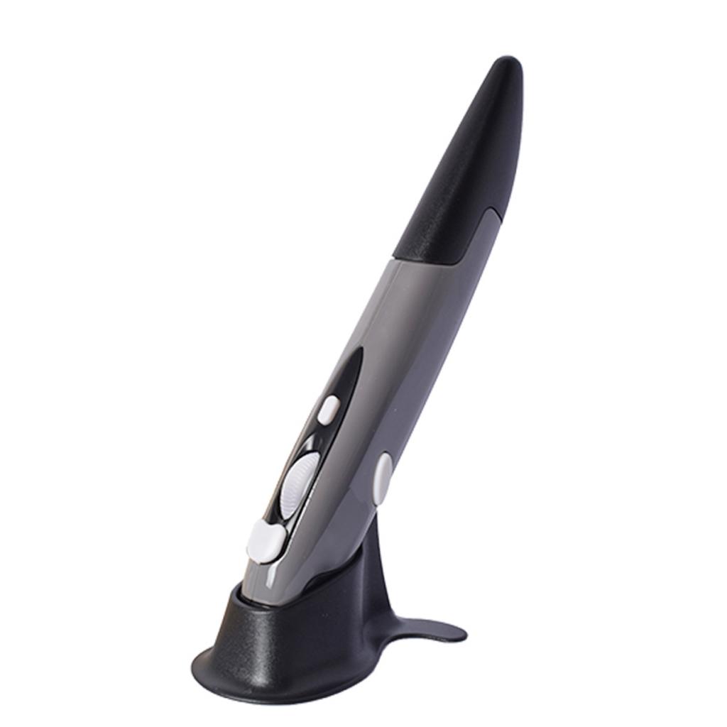 2x2.4Ghz Optical Wireless Pen Mouse USB Receiver Laptop Drawing Writing Gray